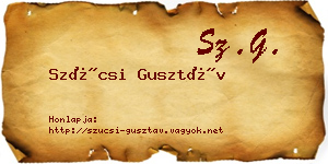 Szücsi Gusztáv névjegykártya