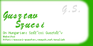 gusztav szucsi business card